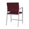 Lesro Newport Wide Hip Chair Metal Frame, Silver, OH Wine Upholstery NP1261 - alternate 2